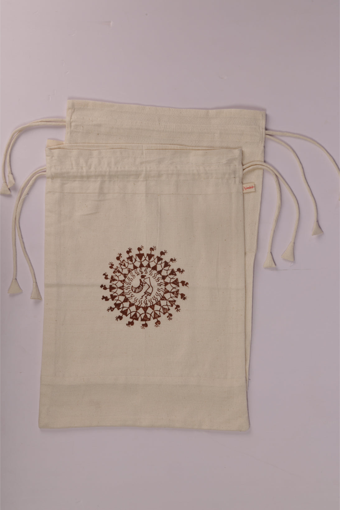 Warli Print Shoe Bag