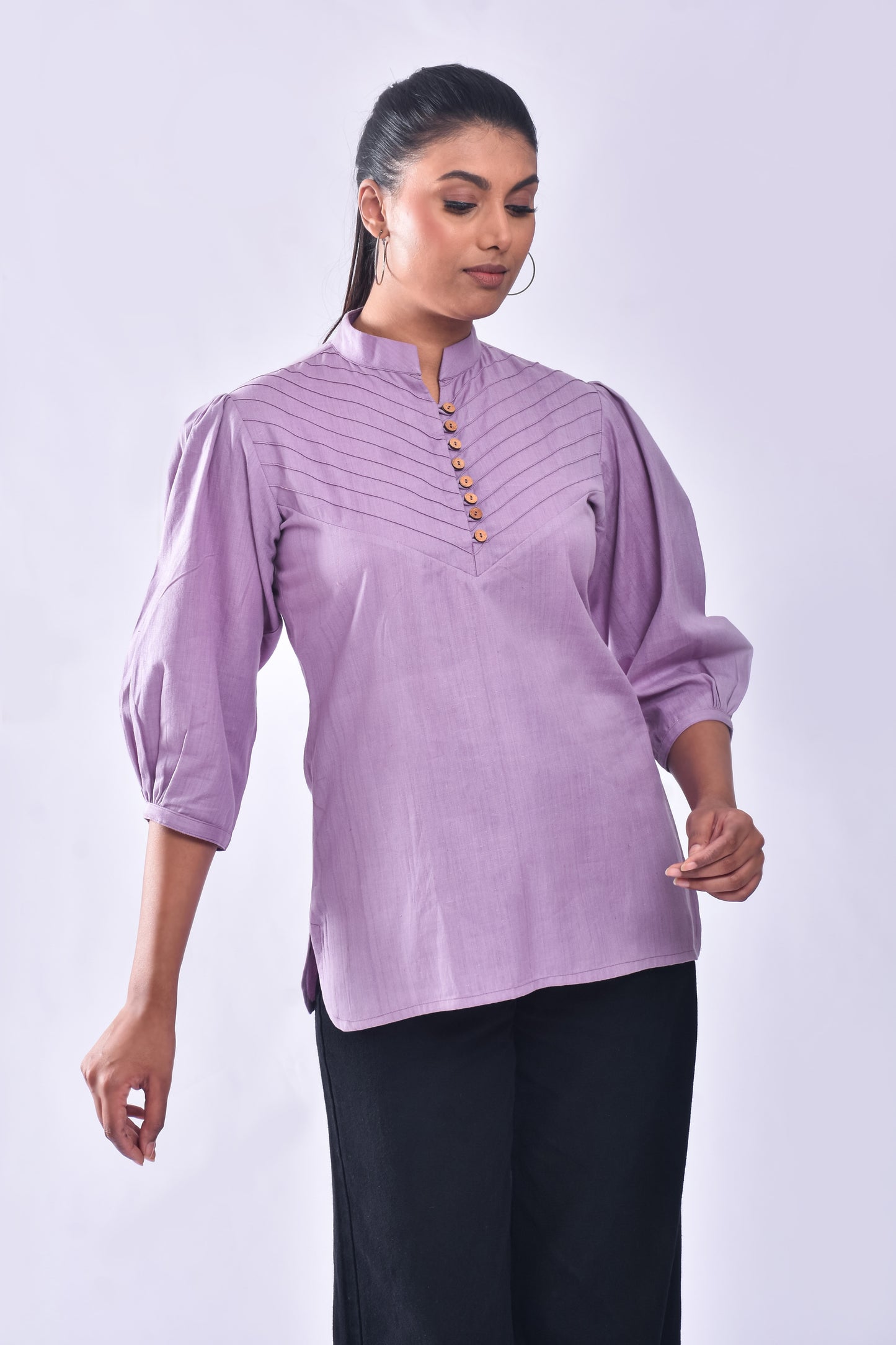 Easy Pizy Lilac Casual Top