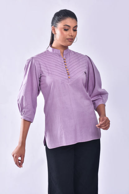 Easy Pizy Lilac Casual Top
