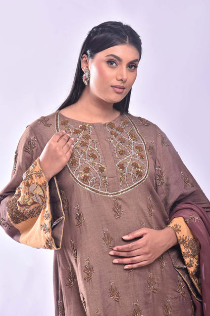 Heeramandi Style Shahi Plazo N Kurta Set