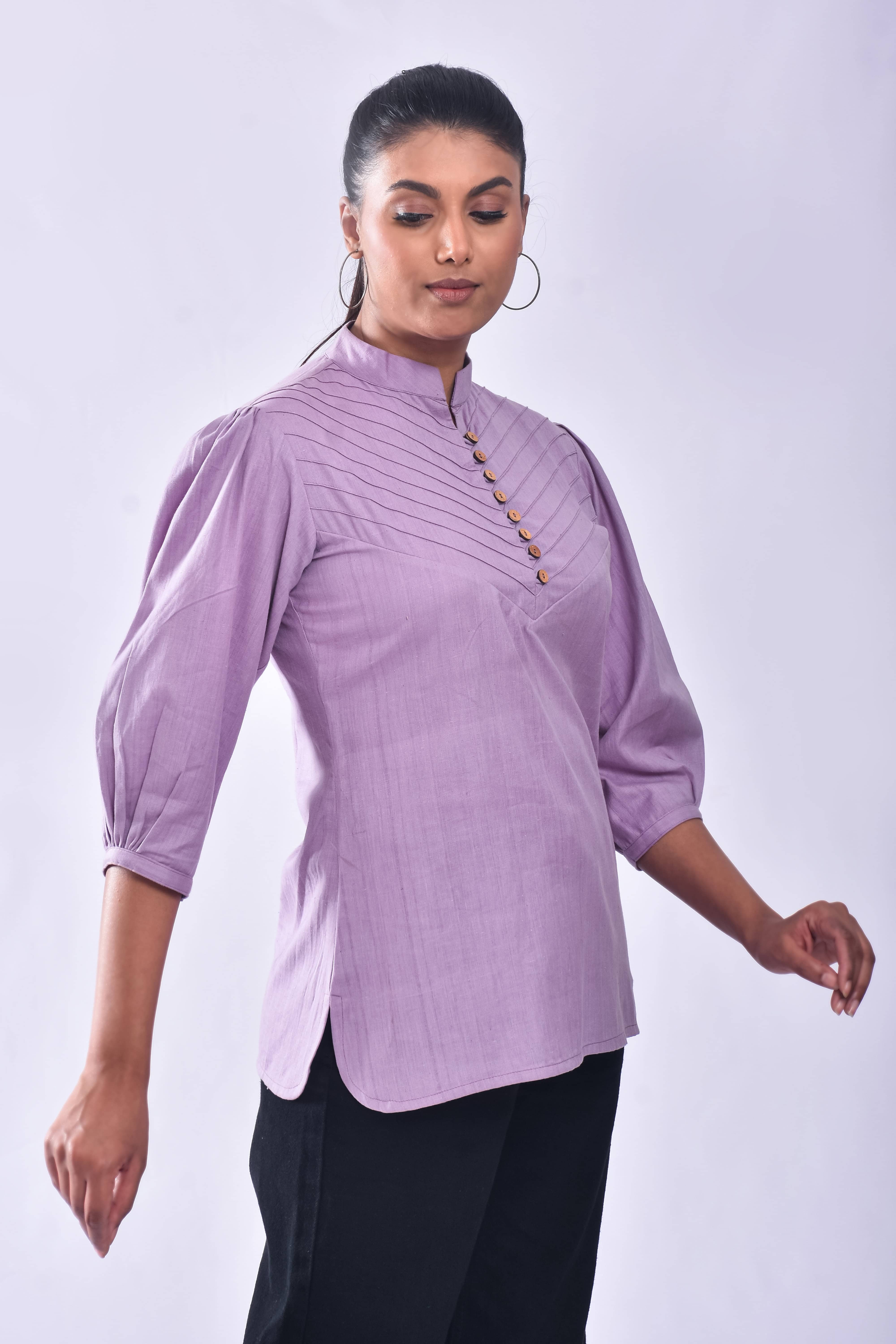 Easy Pizy Lilac Casual Top
