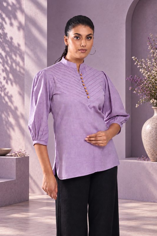 Easy Pizy Lilac Casual Top
