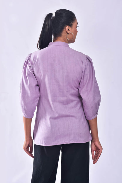 Easy Pizy Lilac Casual Top