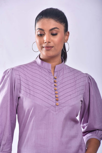 Easy Pizy Lilac Casual Top