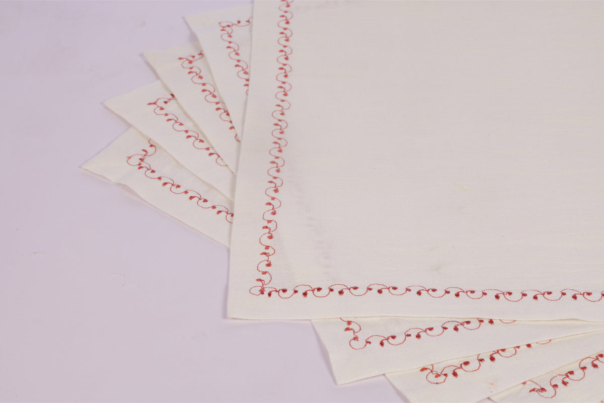 Delicate Flower Napkin Set
