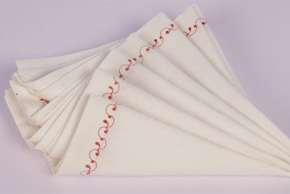 Delicate Flower Napkin Set