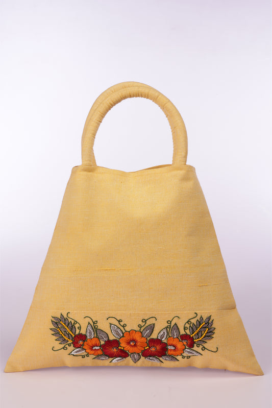 Pink Khadi Tote Bag