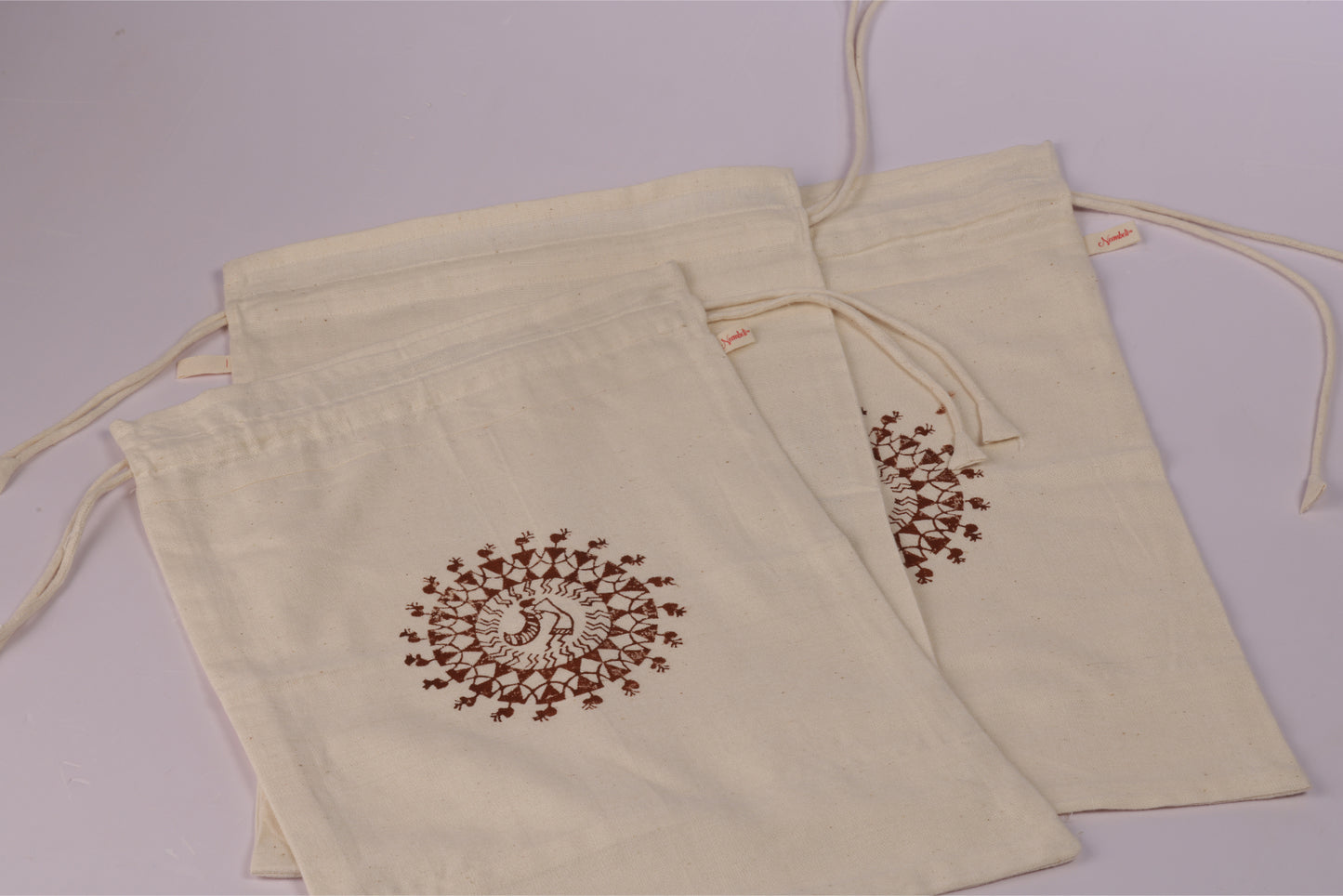Warli Print Shoe Bag
