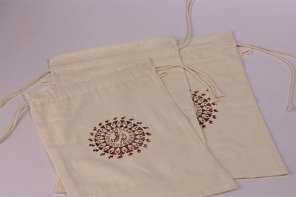 Warli Print Shoe Bag