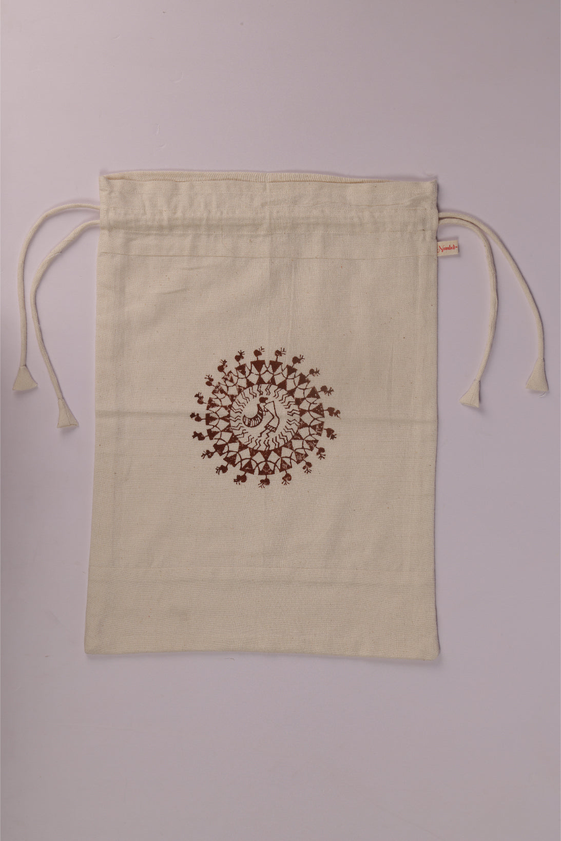 Warli Print Shoe Bag