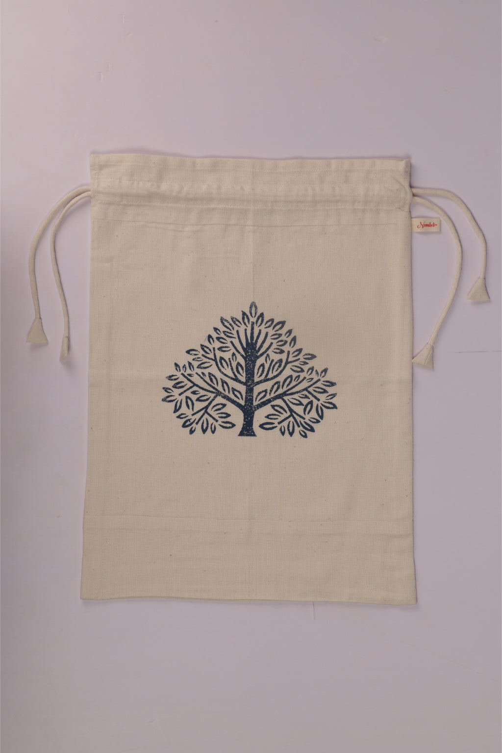Tea Tree Block Printed Shoe Bag