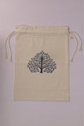 Tea Tree Block Printed Shoe Bag