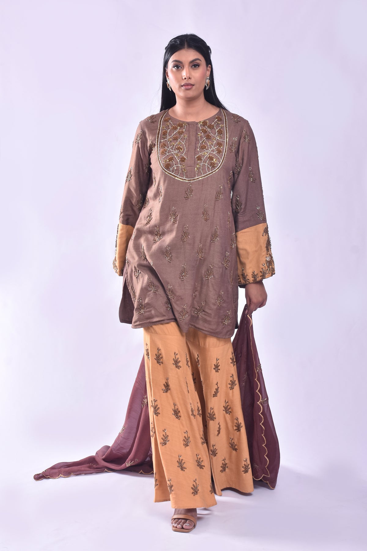 Heeramandi Style Shahi Plazo N Kurta Set