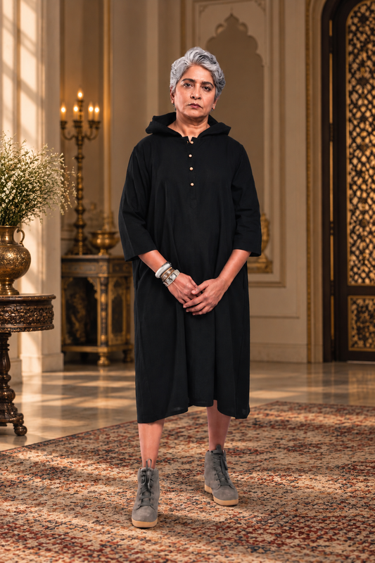Smokey Black Ridding Hood Dress