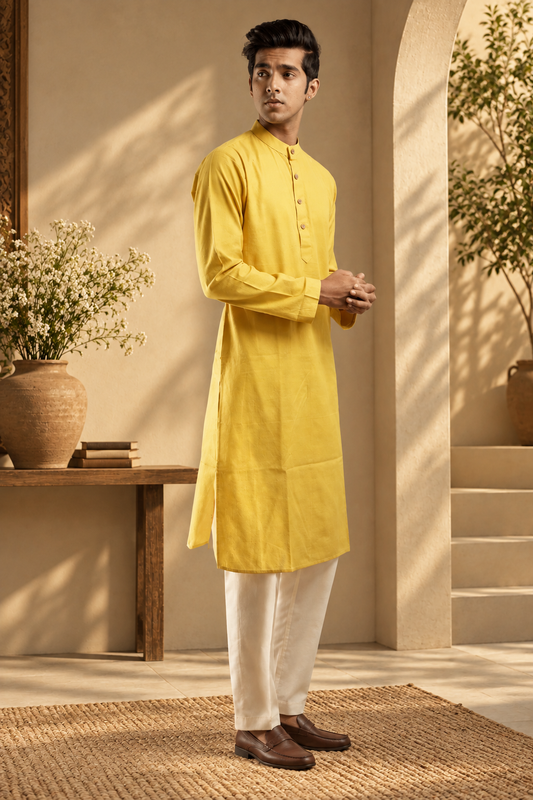 Nobel Yellowy Long Kurta