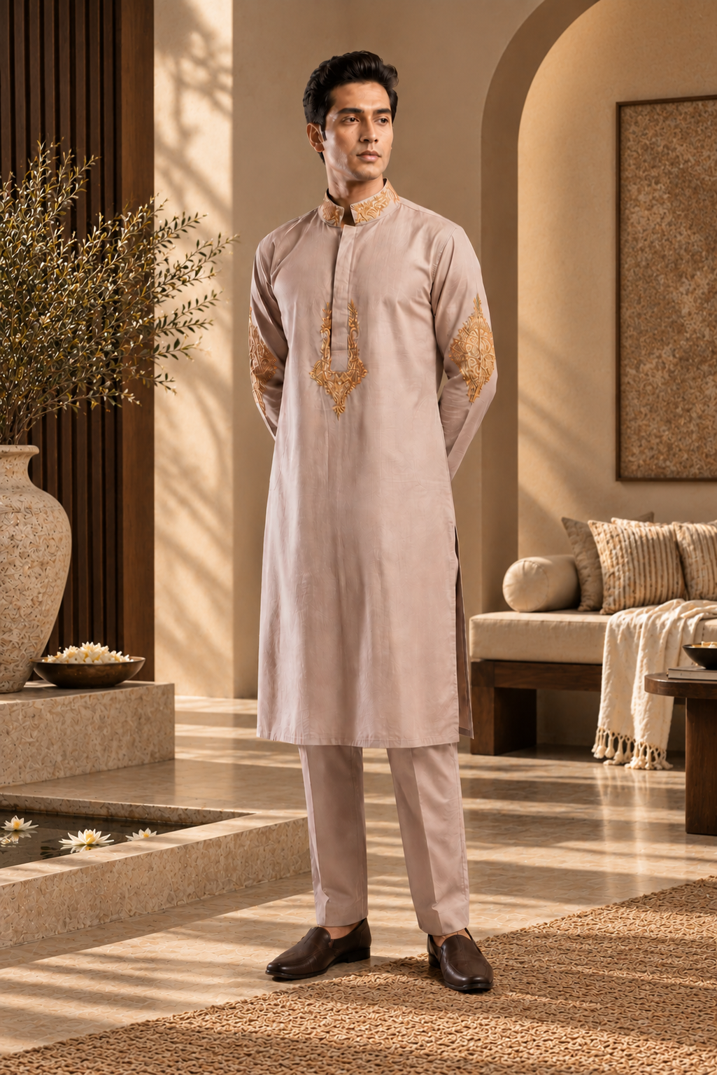 Magestic Kashmiri Embroiderd Long Kurta
