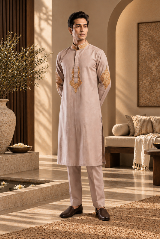 Magestic Kashmiri Embroiderd Long Kurta