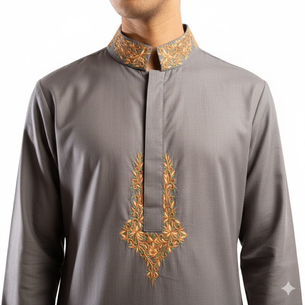 Magestic Kashmiri Embroiderd Long Kurta