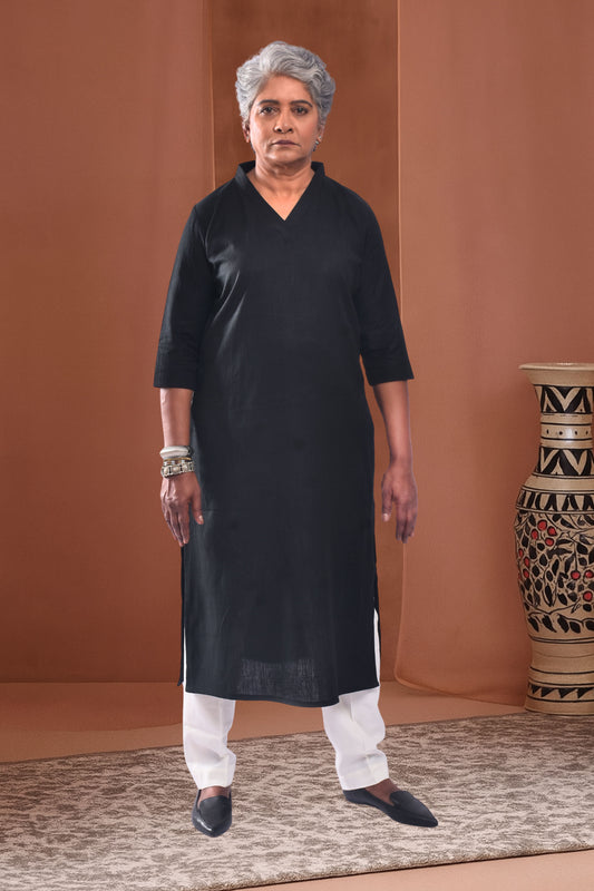 Easy Pizy Carbon Black Casual Kurta